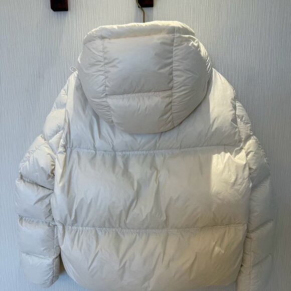 Shoes - Moncler white hooded down jacket, brand new and unused